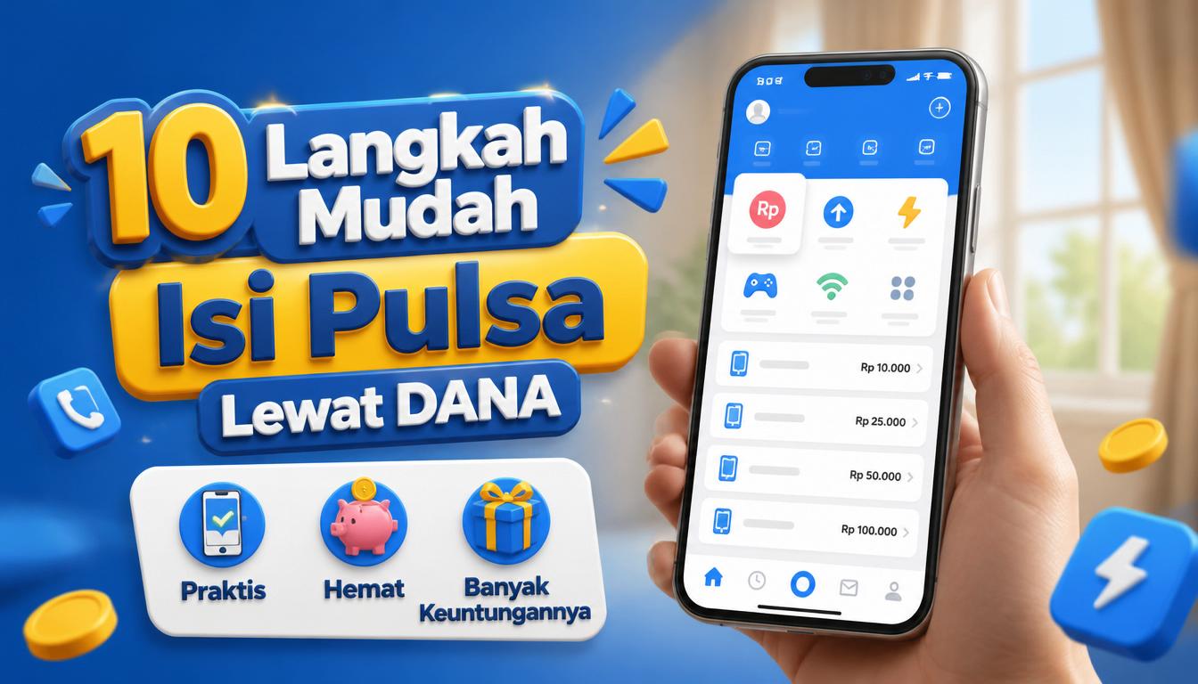 10 Langkah Mudah Isi Pulsa Lewat DANA, Praktis, Hemat, dan Banyak Keuntungannya