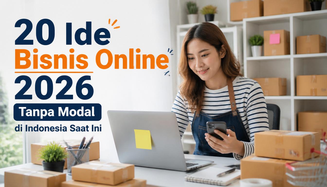 20 Ide Bisnis Online 2026 Tanpa Modal di Indonesia Saat Ini