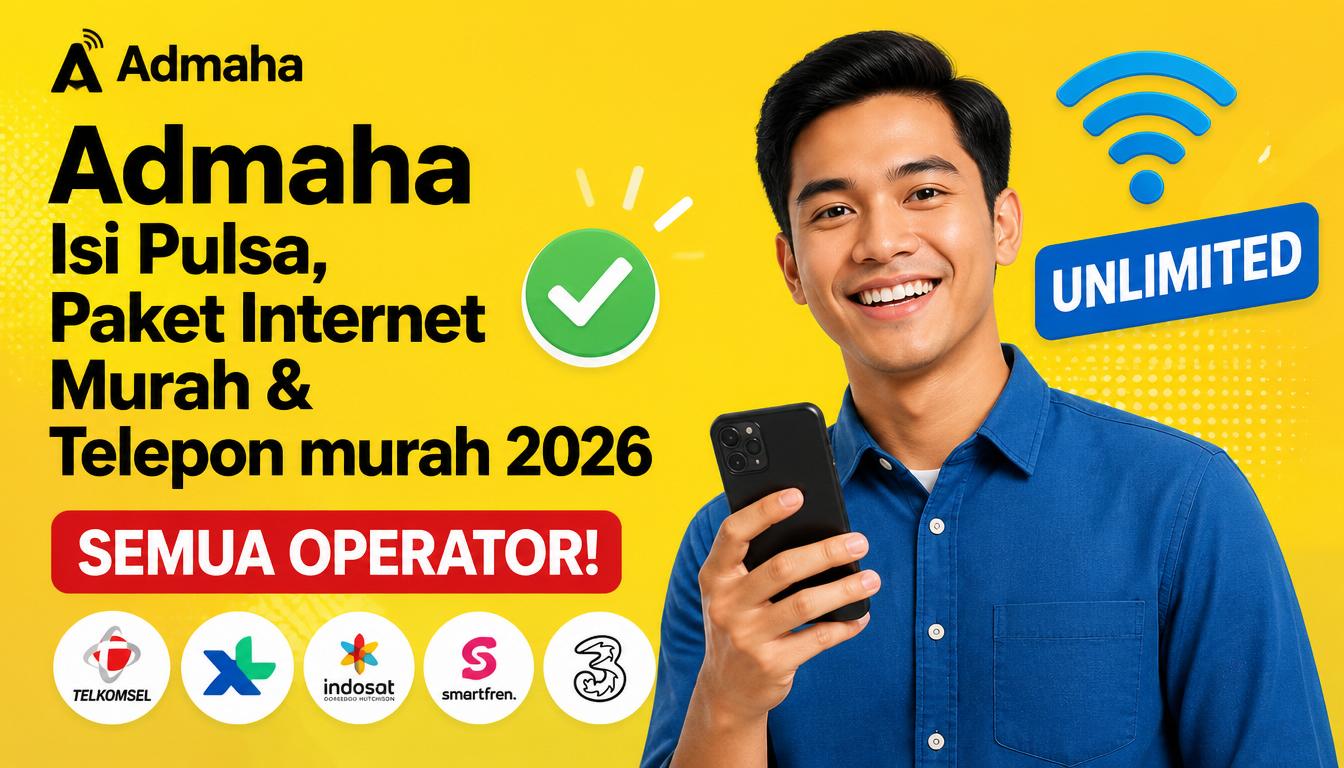 Admaha Isi Pulsa, Paket Internet Murah & Telepon murah