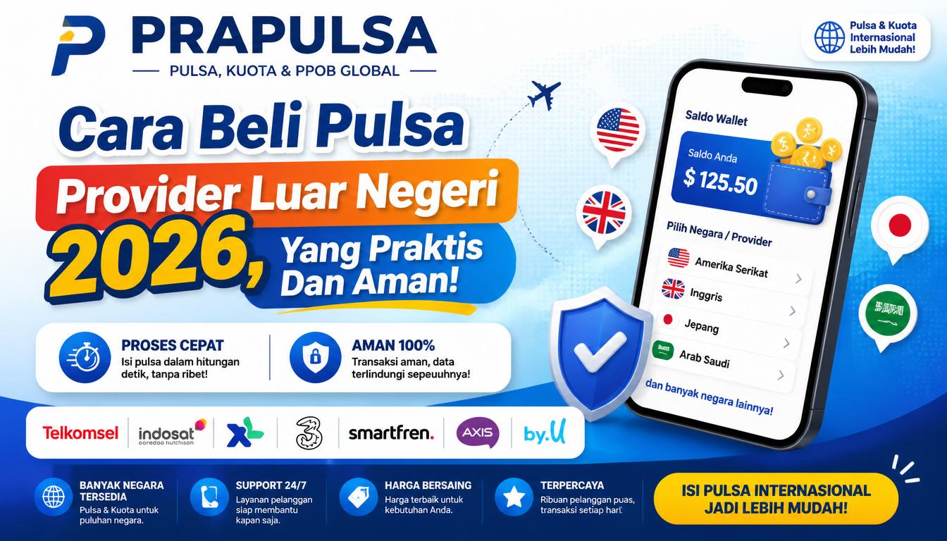 Cara Beli Pulsa Provider Luar Negeri 2026, Yang Praktis Dan Aman!