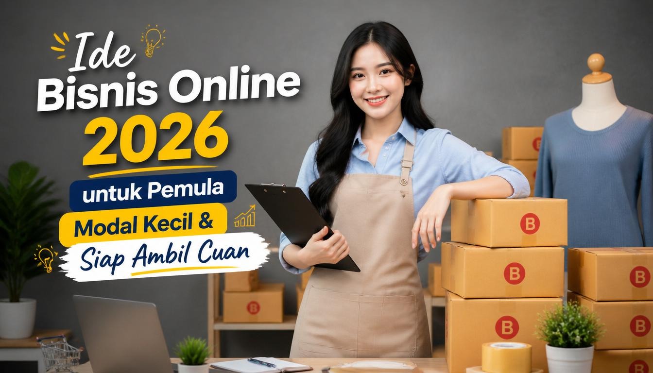 Ide Bisnis Online 2026 untuk Pemula Modal Kecil & Siap Ambil Cuan