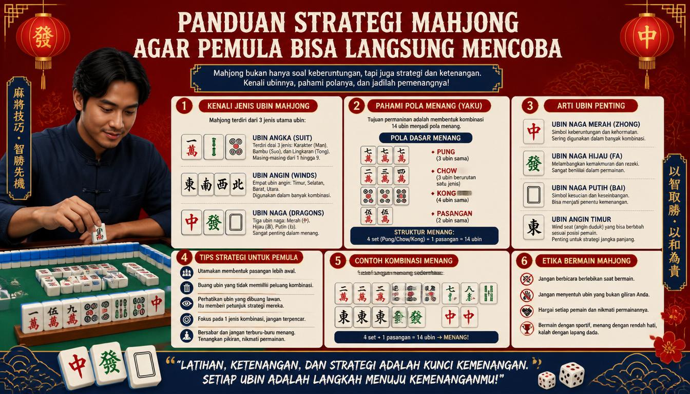 Paduan Strategi Mahjong Agar Pemula Bisa Langsung Mencoba