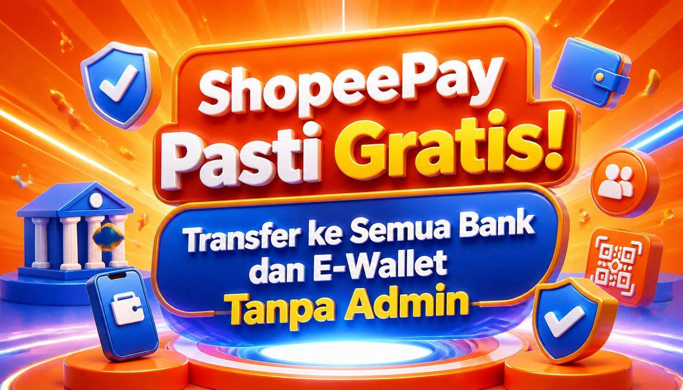 ShopeePay Pasti Gratis! Transfer ke Semua Bank dan E Wallet Tanpa Admin