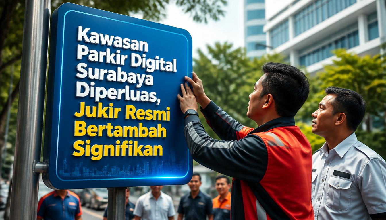 Kawasan Parkir Digital Surabaya Diperluas, Jukir Resmi Bertambah Signifikan