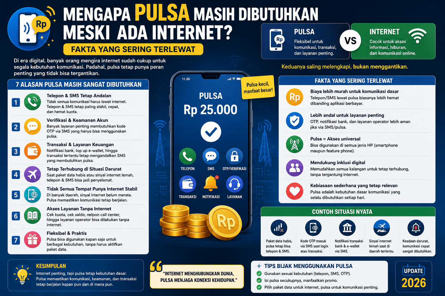 Mengapa Pulsa Masih Dibutuhkan Meski Ada Internet