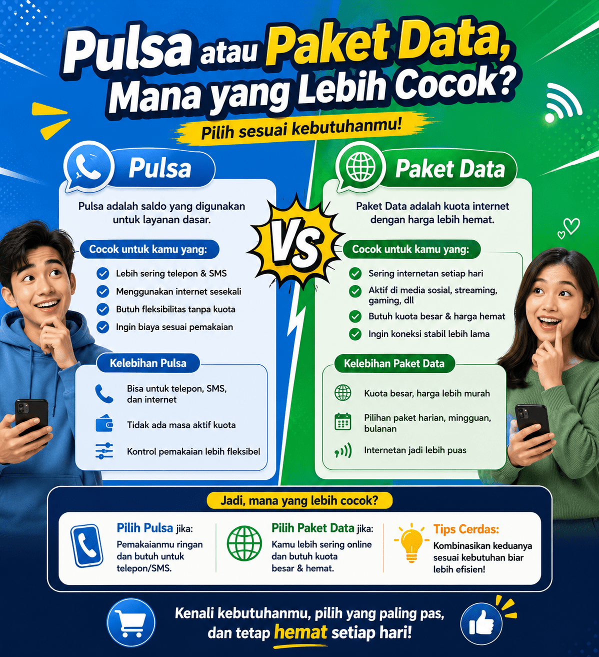 Pulsa atau Paket Data, Mana yang Lebih Cocok